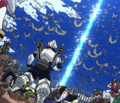 aoyama's navel laser used as a beacon